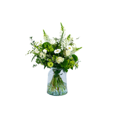Boeket in vaas Witte Bloemen